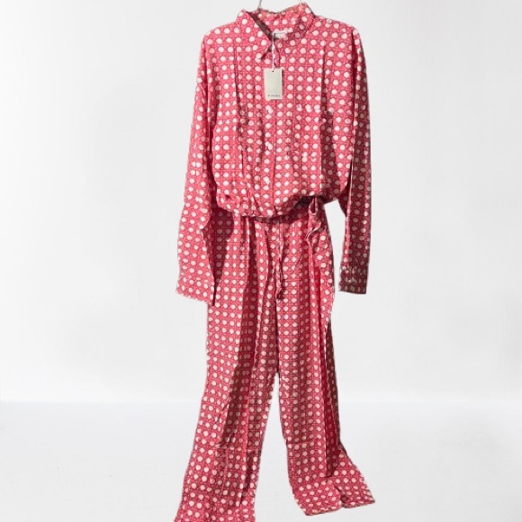 Charming Raspberry Dot Women's Luxury Pajama Set XL BACK in STOCK! - Picture 2 of 5